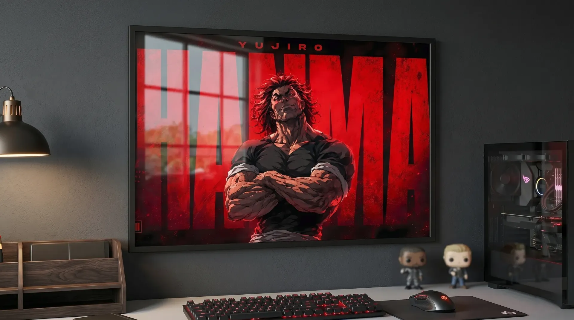 Yujiro Hanma 'HANMA' Framed Poster | The Ogre Anime Wall Art for Gaming Setup