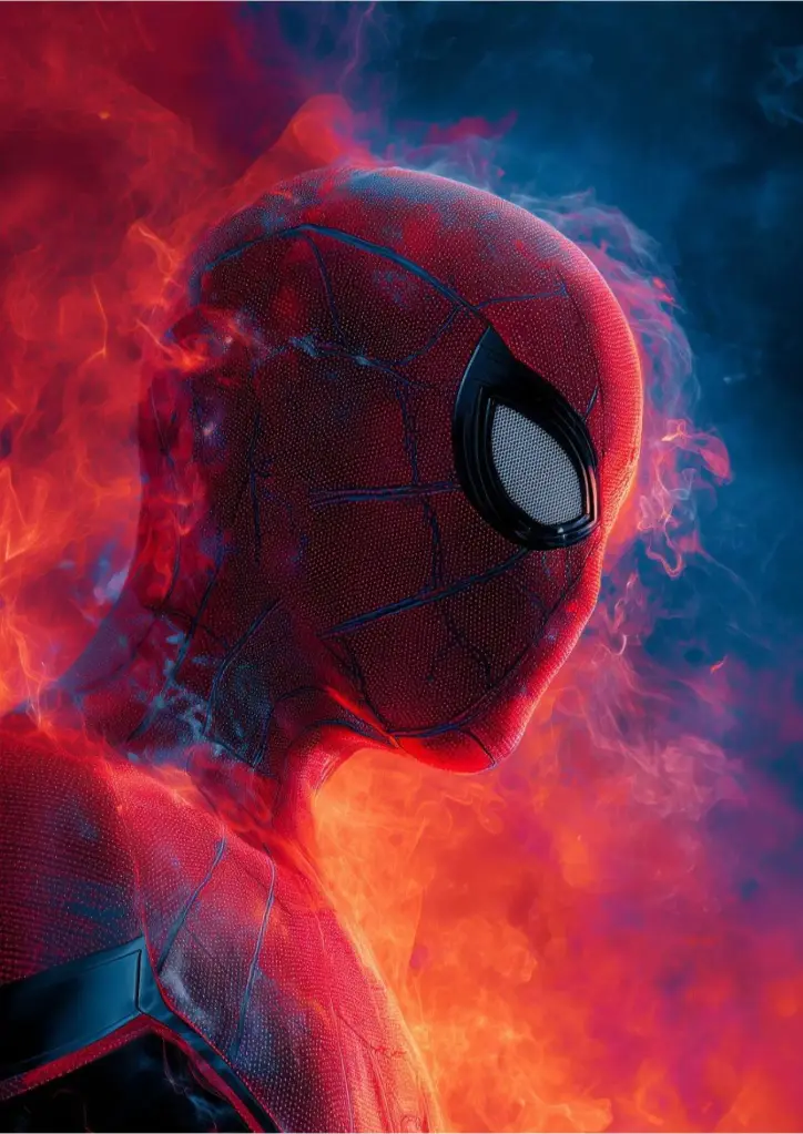 Spider-Man – Fiery Aura A4 Size Metal Poster