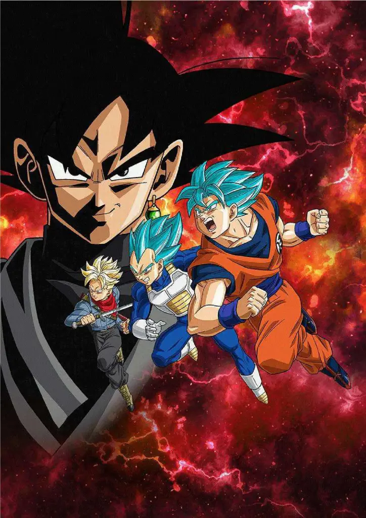 Super Saiyan Blue: Rage Against Darkness A4 Size Metal Poster