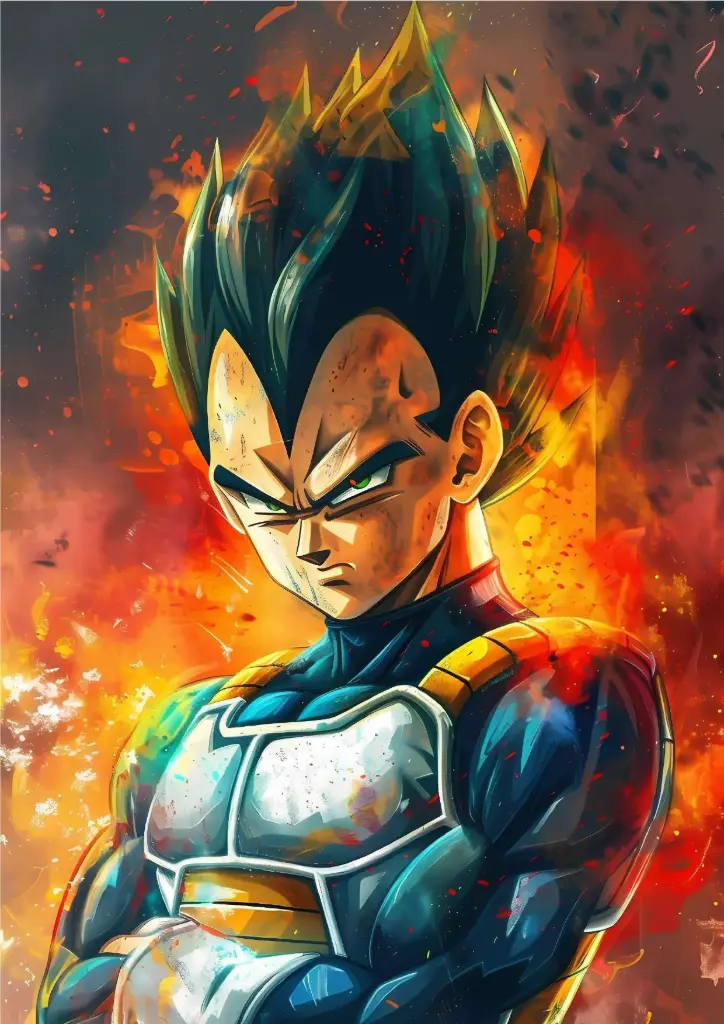 Prince of All Saiyans- Vegeta A4 Size Metal Poster