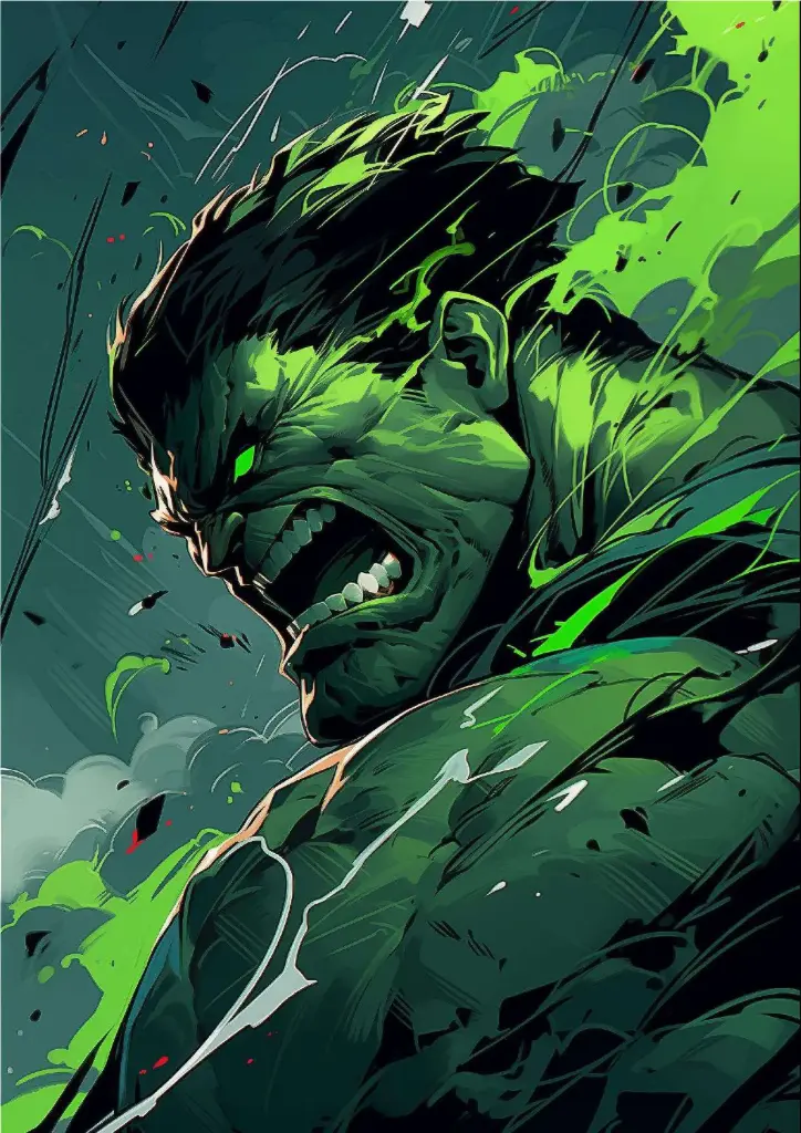 Hulk-The Strongest Avenger A4 Size Metal Poster