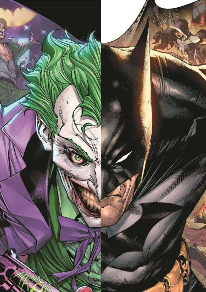 Joker and Batman-Shadows & Laughter  A4 Size Metal Poster