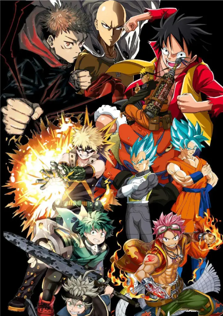 Ultimate Crossover: Anime Dream Team A4 Size Metal Poster
