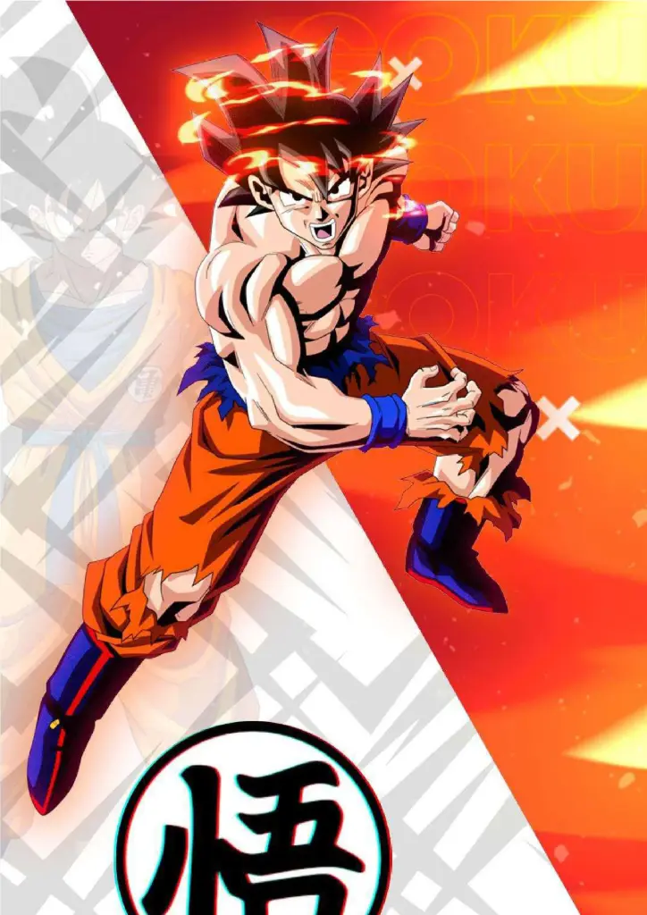 Son Goku-Saiyan Beyond Limits A4 Size Metal Poster