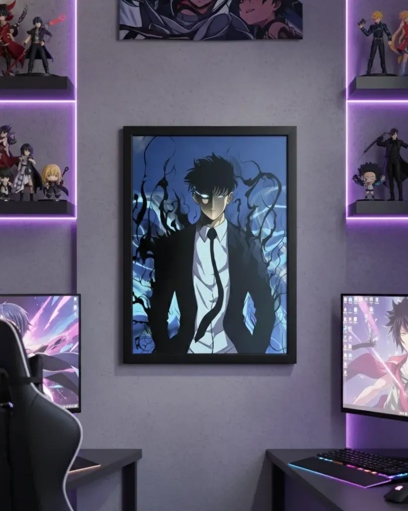 The Shadow CEO – Framed Metal Portrait (A4 size)