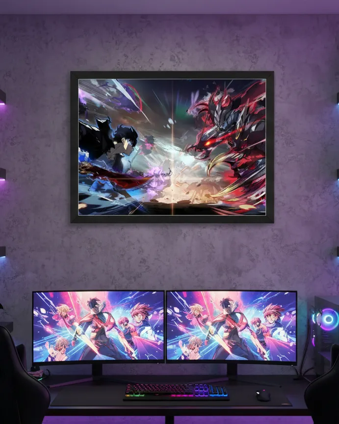 The Shadow Monarch’s Army – Framed Metal Collector’s Edition (A4 size)