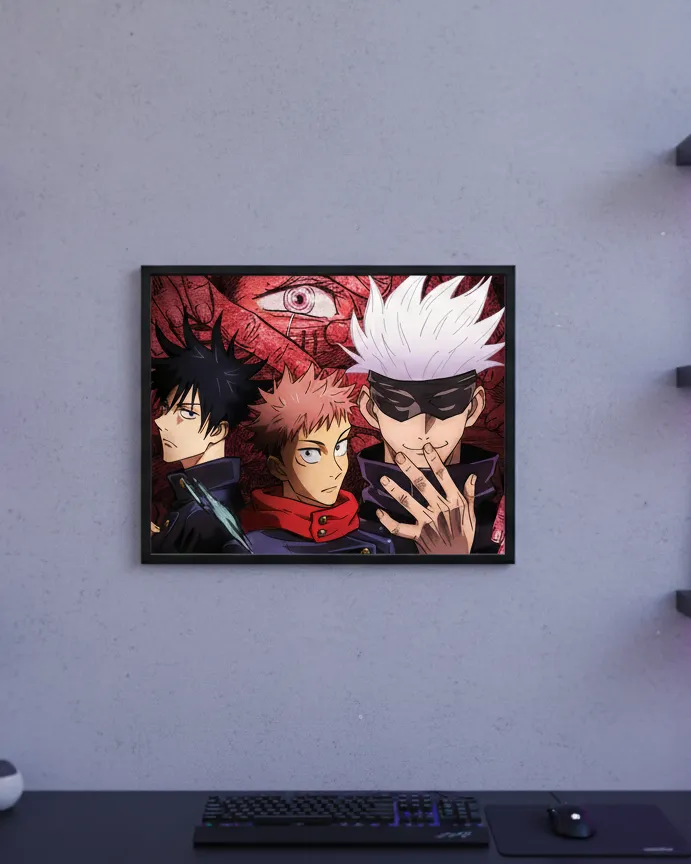 Infinity Trio: Crimson Gaze Unleashed (A4 size)