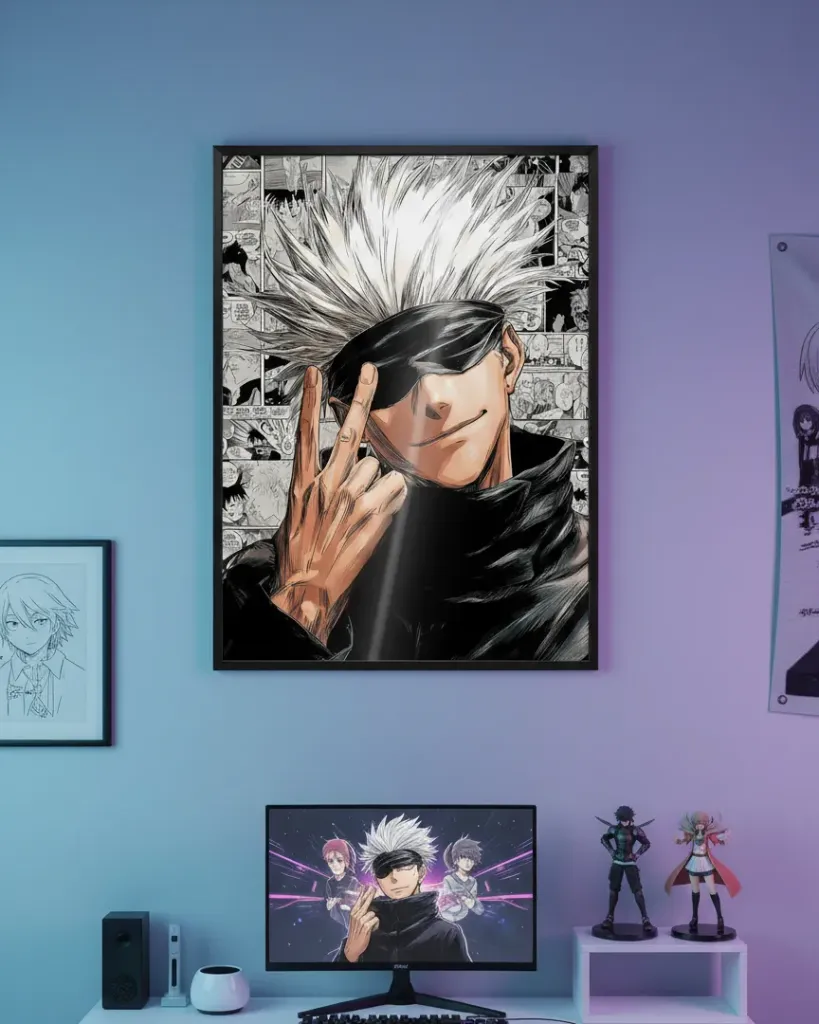 Satoru Gojo: Blindfolded Infinity Peace (A4 size)