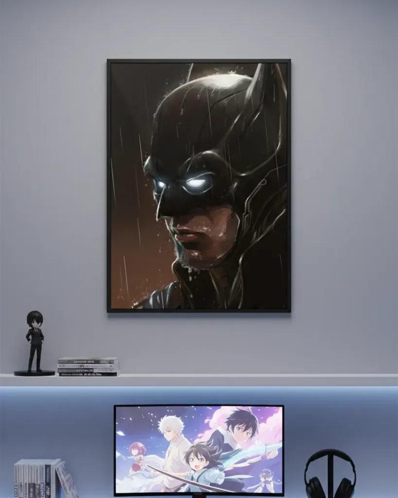 Batman: Rain-Soaked Gotham Patrol (A4 size)