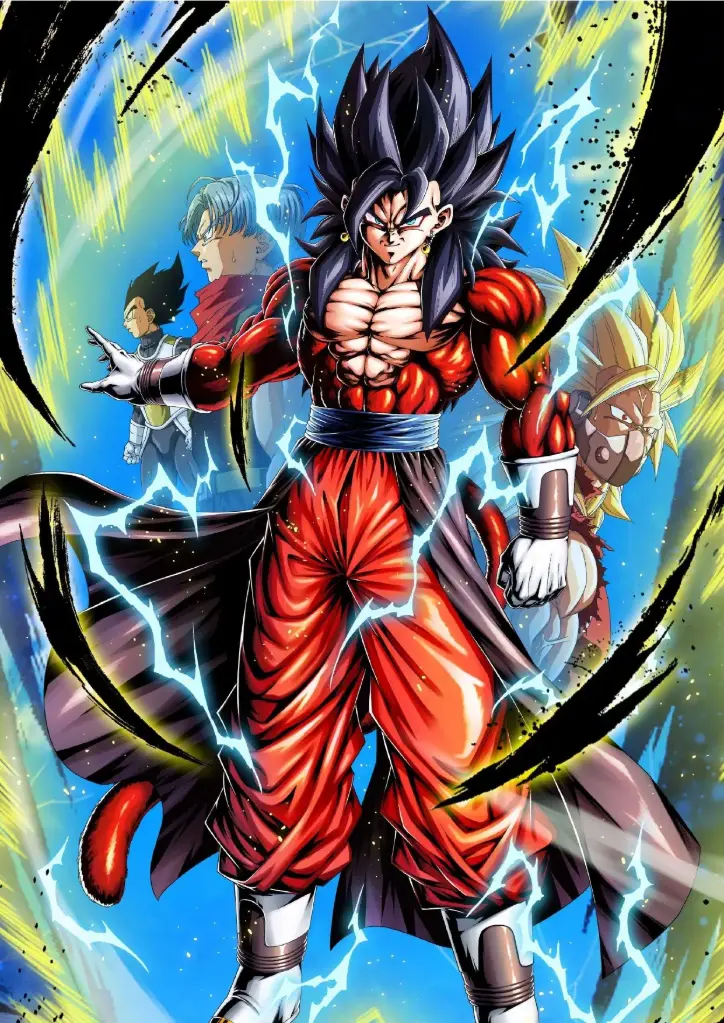 Goku: Super Saiyan 4(Unleashed Saiyan Fury) A4 Size Metal Poster