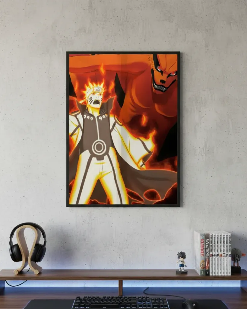 Naruto in Red Flames: Unleashed Fury (A4 size)