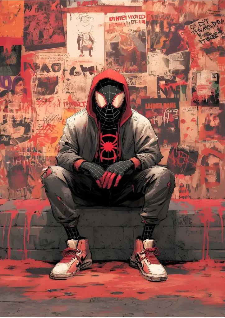 Spiderman Into the Spider-Verse: Street Legacy A4 Size Metal Poster