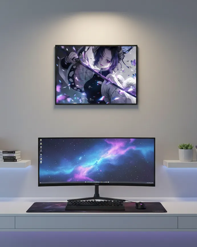 Demon Slayer: Ethereal Sword Maiden Framed Gaming Poster