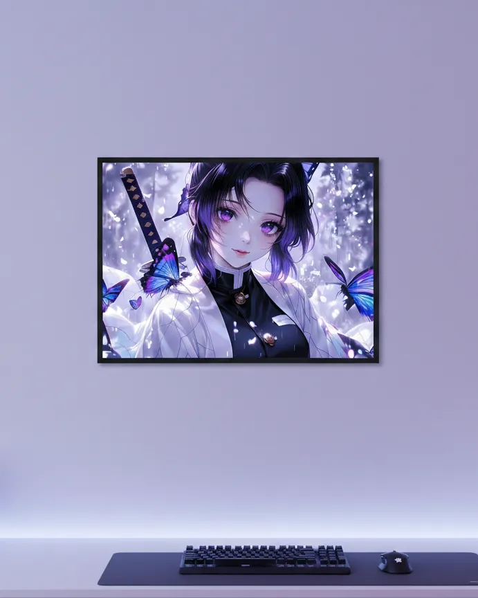 Shinobu Kocho: Butterfly Ninja Framed Anime Poster (A4 size)