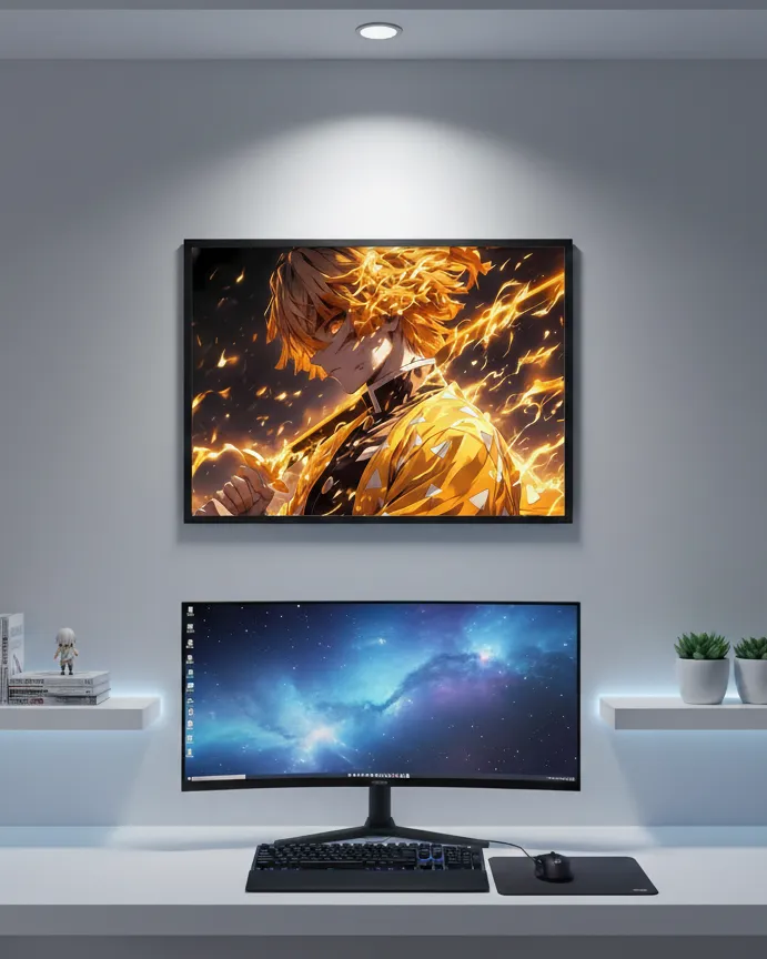 Zenitsu Agatsuma: Thunderclap Fury Framed Gaming Poster (A4 size)