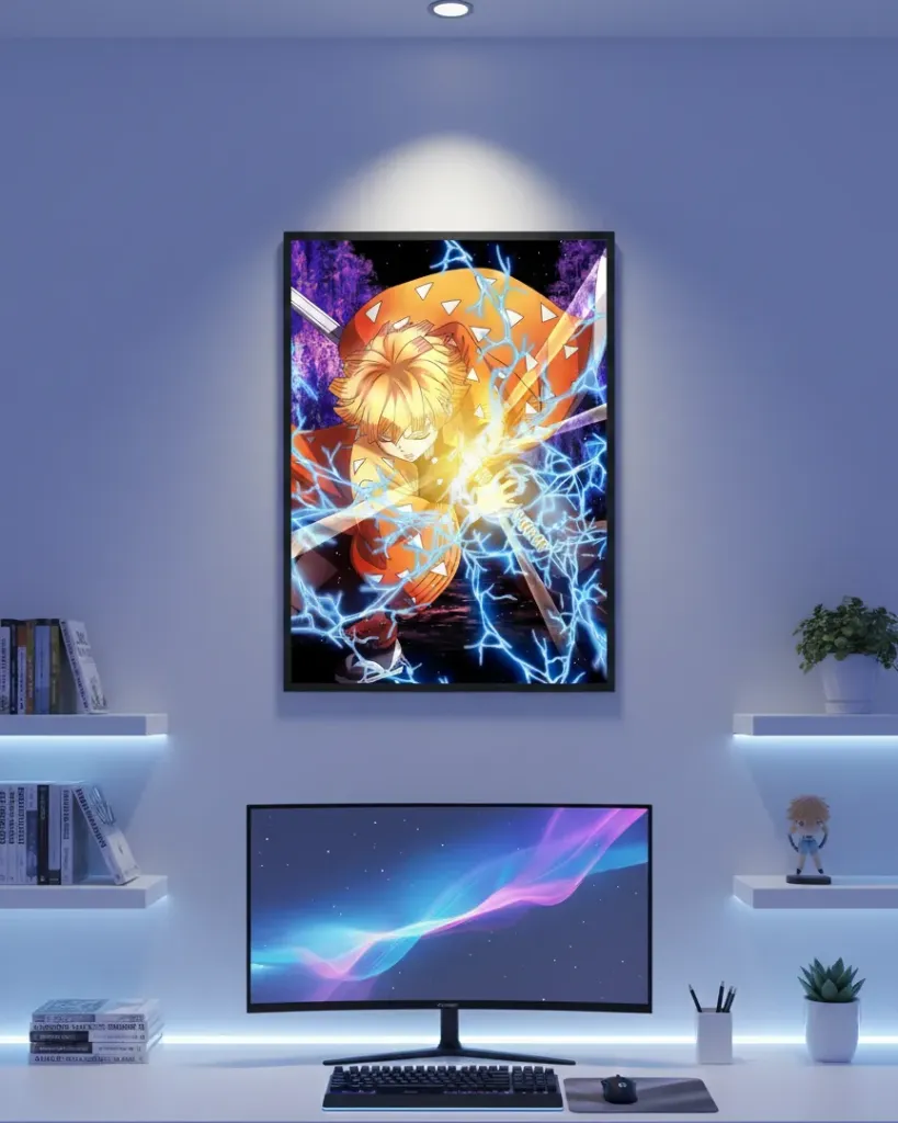 Demon Slayer Zenitsu Agatsuma electrifying Thunder Breathing Poster