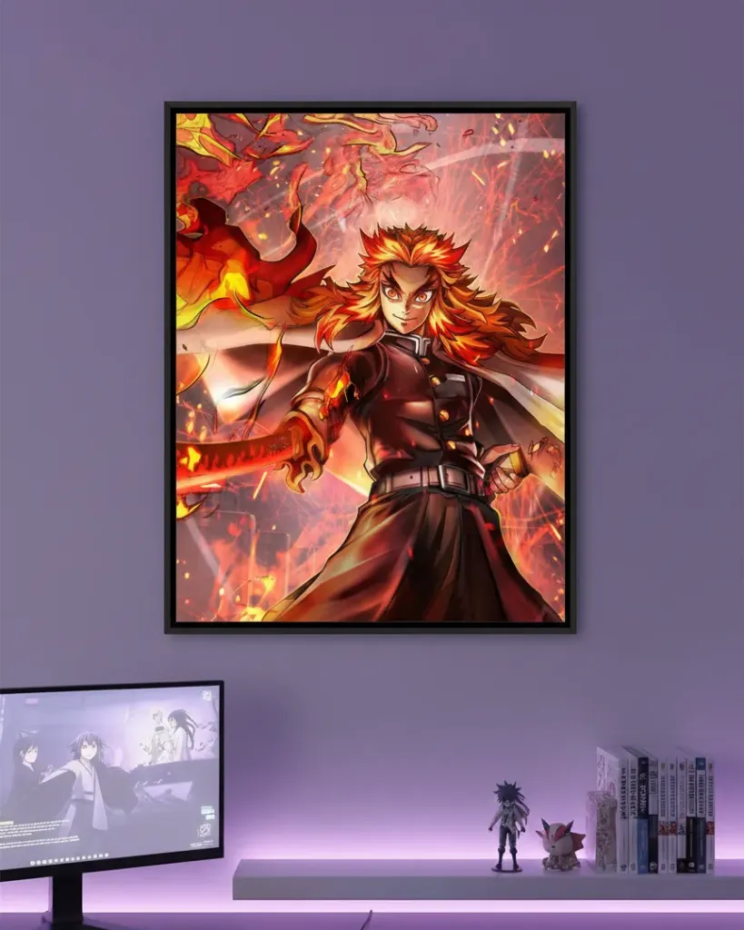 Demon Slayer Rengoku Kyojuro Flame Hashira Art Print