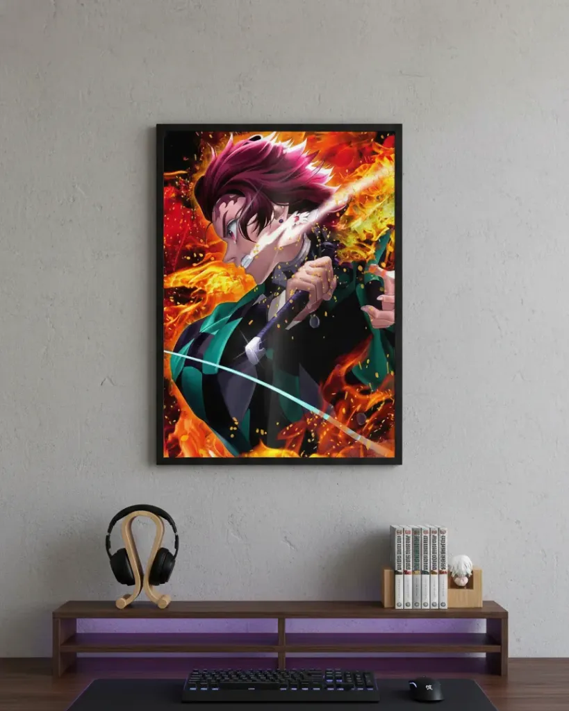 Demon Slayer Tanjiro Kamado Hinokami Kagura Art Print