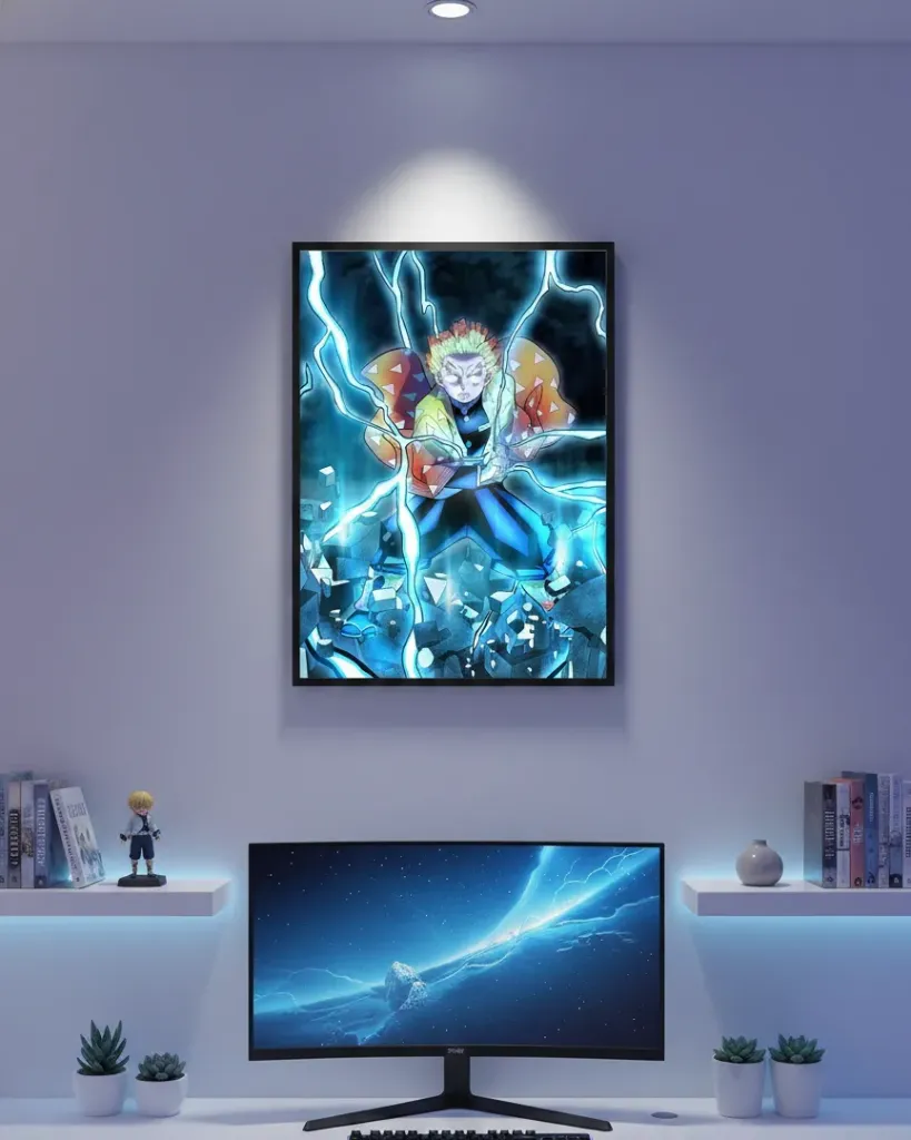Demon Slayer Zenitsu Agatsuma Thunder Breathing Awakened Art Print (A4 size)