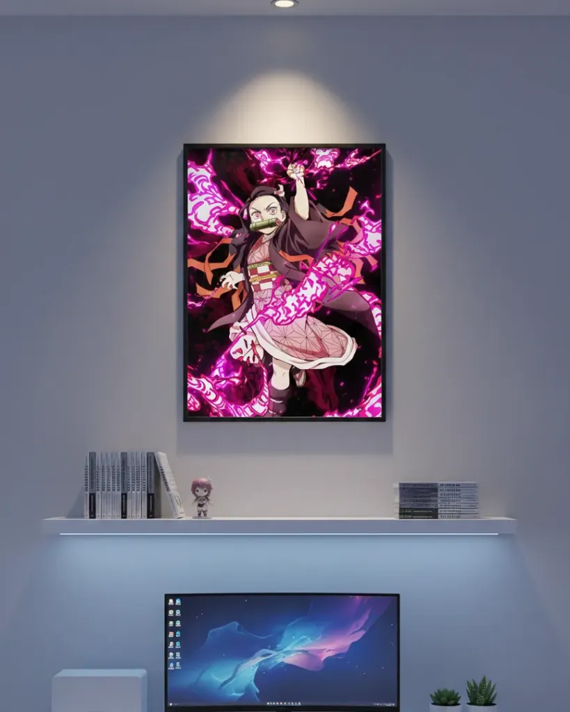 Demon Slayer Nezuko Kamado Awakened Blood Demon Art Print
