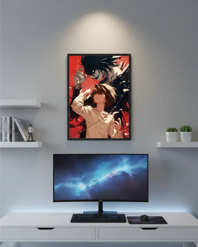 Light Yagami & Ryuk "The Deal" Framed Poster (A4 size)
