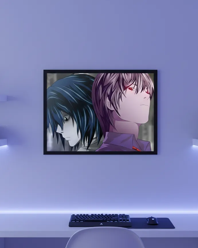Death Note L vs. Kira Dynamic Duo Art Print (A4 size)
