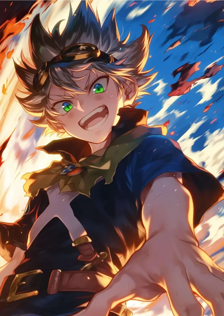Unyielding Resolve: Asta's Ascent A4 Size Metal Poster