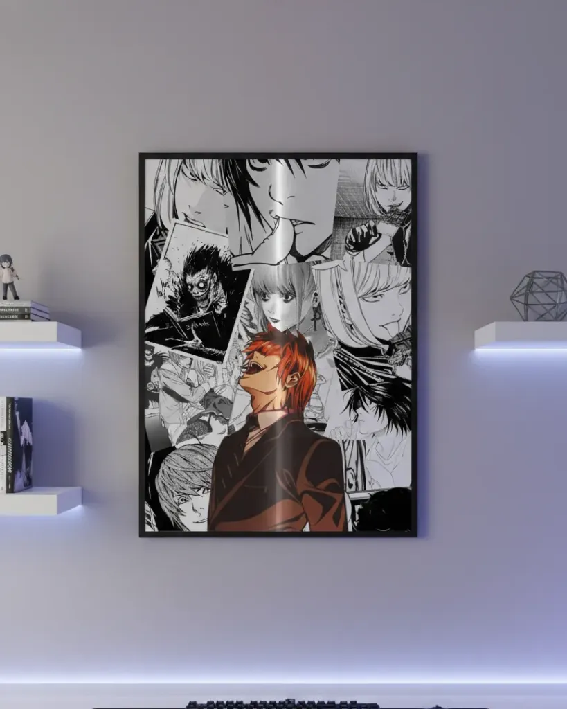 Death Note Light Yagami "Kira's World" Manga Panel Art Print