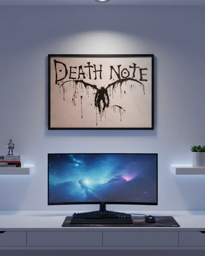 Death Note Shinigami Logo Grunge Art Print