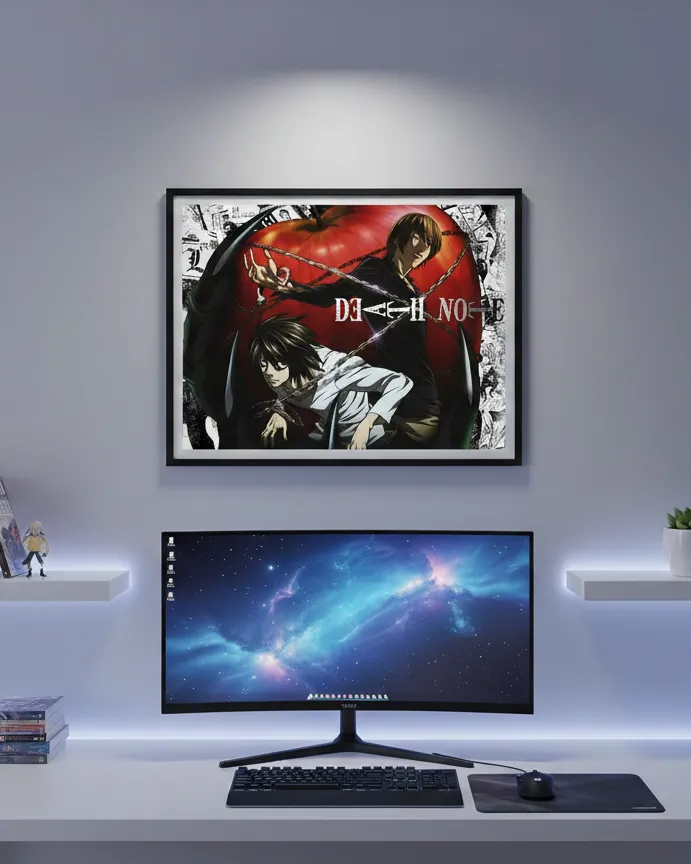 Death Note Light and L: Chains of Fate Art Print (A4 size)