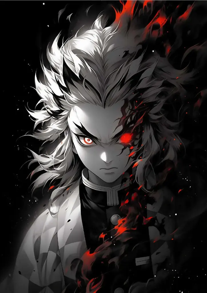 Flame Hashira: Unbreakable Spirit-Kyojuro Rengoku A4 Size Metal Poster