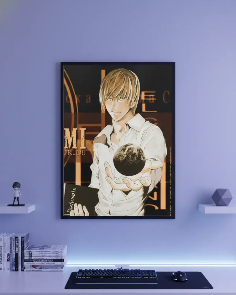 Death Note Light Yagami "God of the New World" Art Print (A4 size)