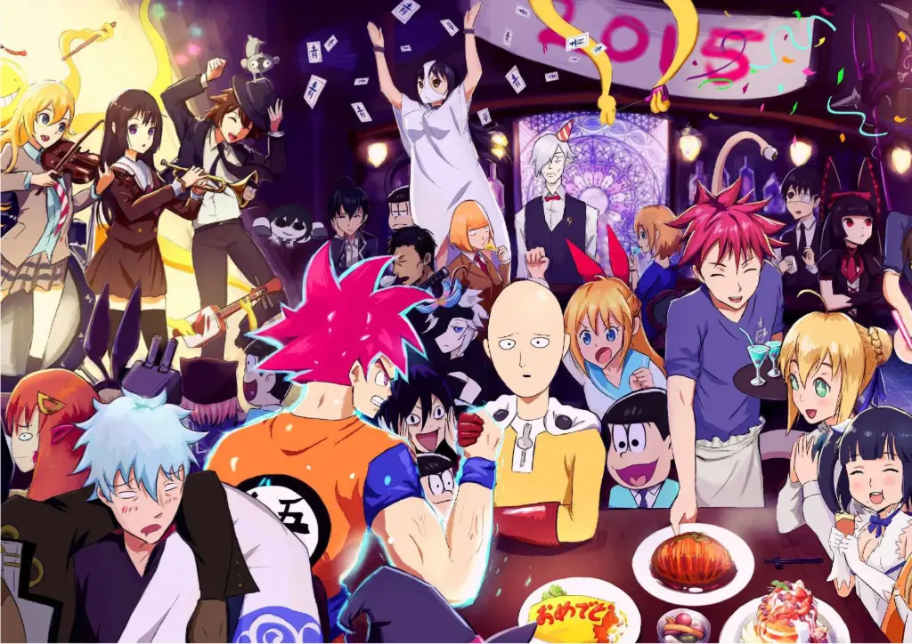 Anime Legends Collage, Multiverse Party Theme A4 Size Metal Poster 