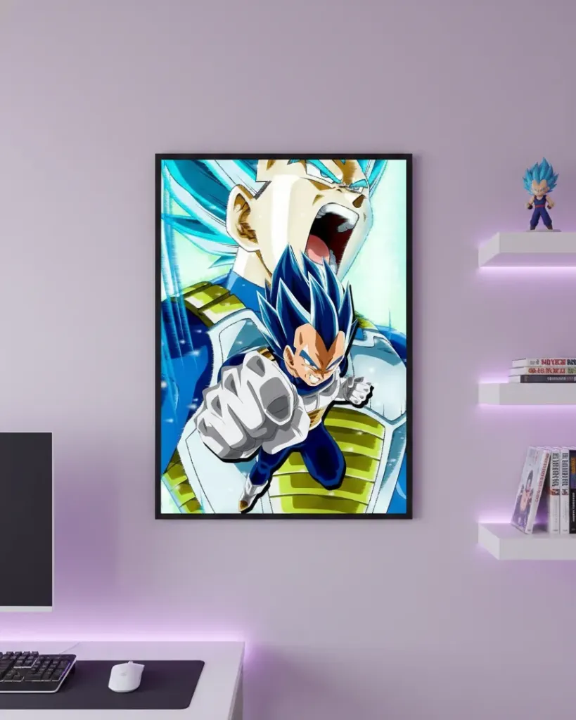 Vegeta Super Saiyan Blue Attack (A4 size)