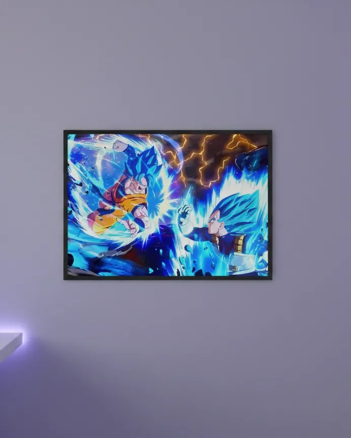 Goku vs. Vegeta: Azure Battle Print