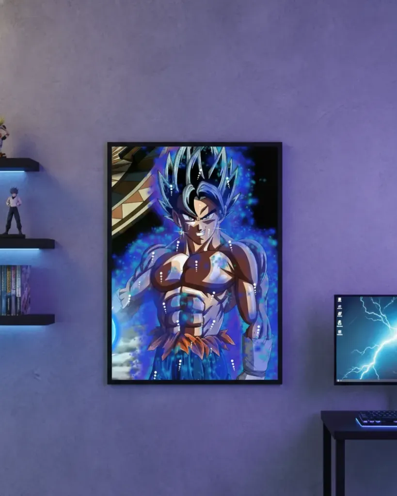 Goku: Ultra Instinct Aura Framed Art