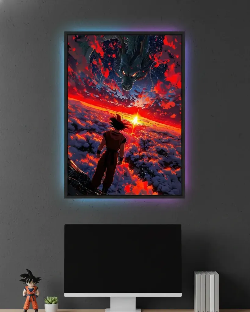 Goku & Shenron: The Eternal Wish Framed Art