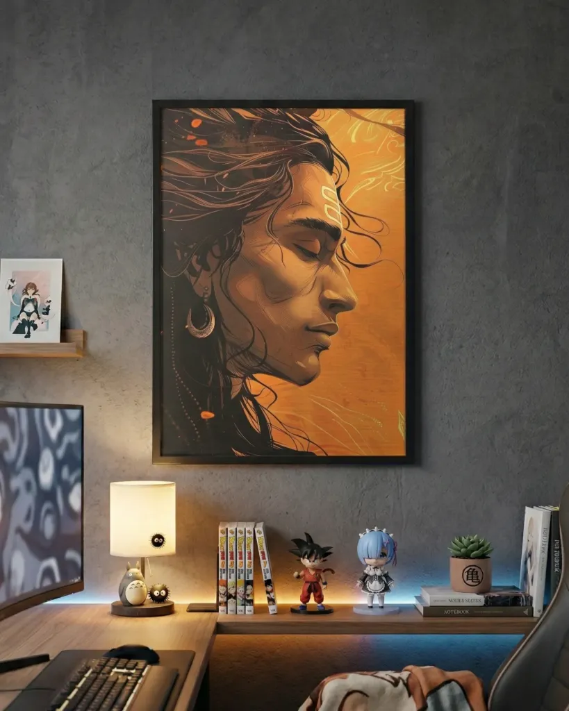 Shiva's Fierce Gaze Metal Poster (A4 size)