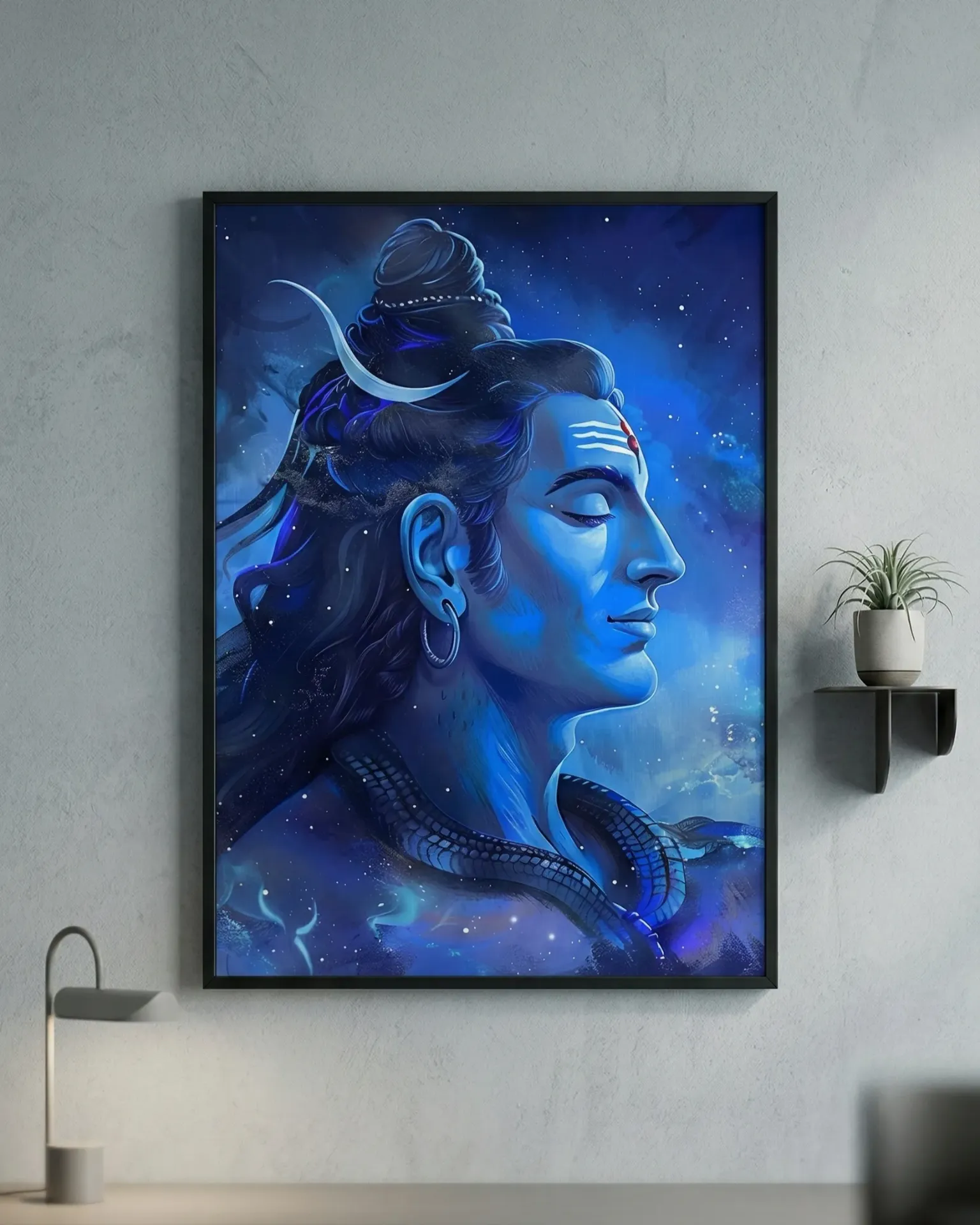 Lord Shiva Serene Profile Art Print (A4 size)