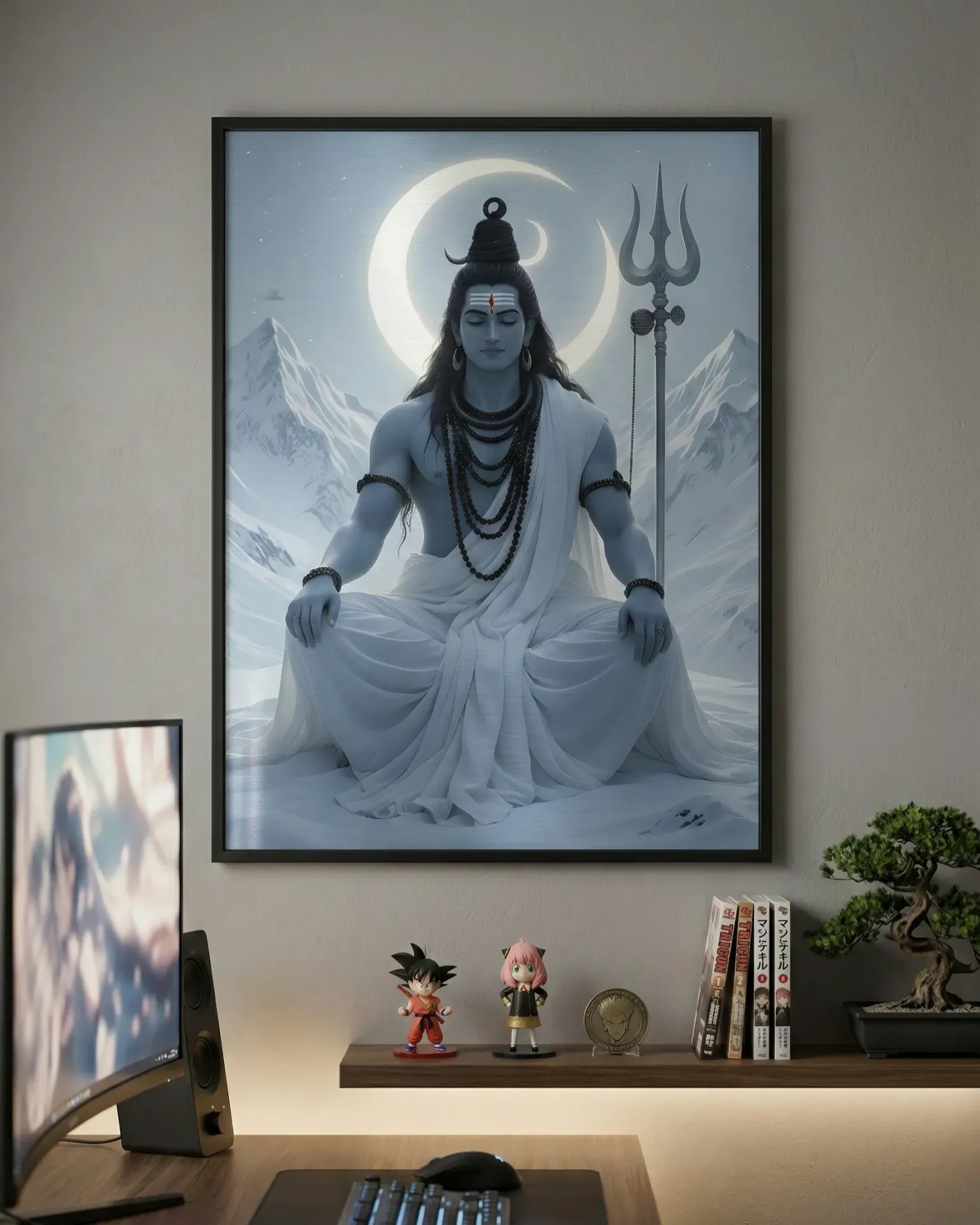 Lord Shiva Himalayan Meditation Canvas (A4 size)