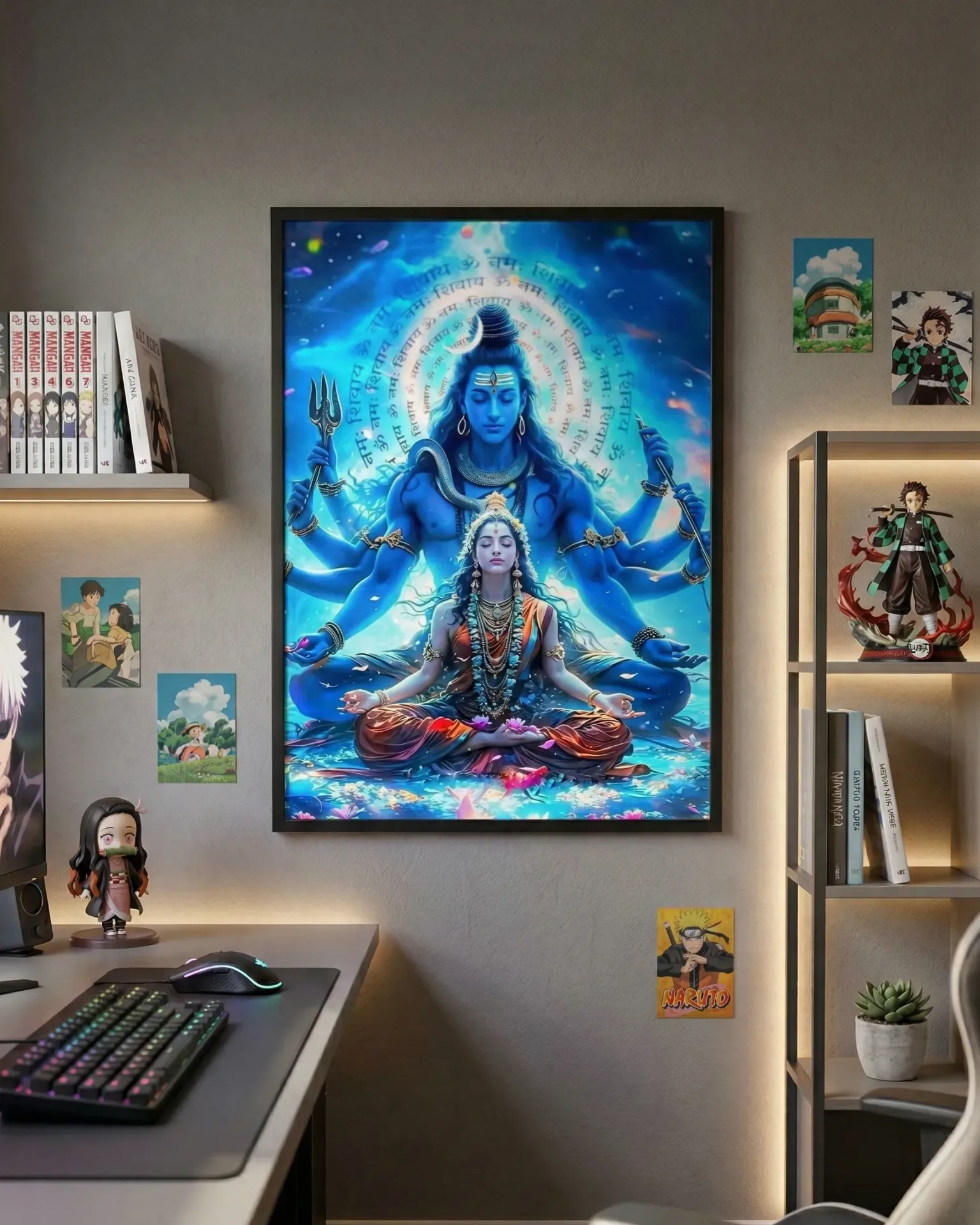 Shiva Parvati Divine Union Art Print (A4 size)
