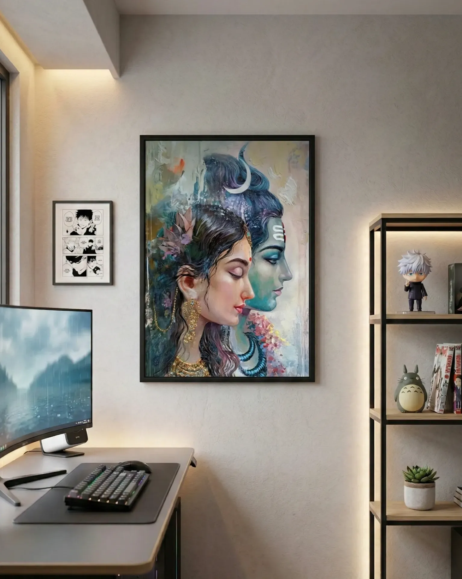 Ardhanarishvara: Divine Union Portrait (A4 size)