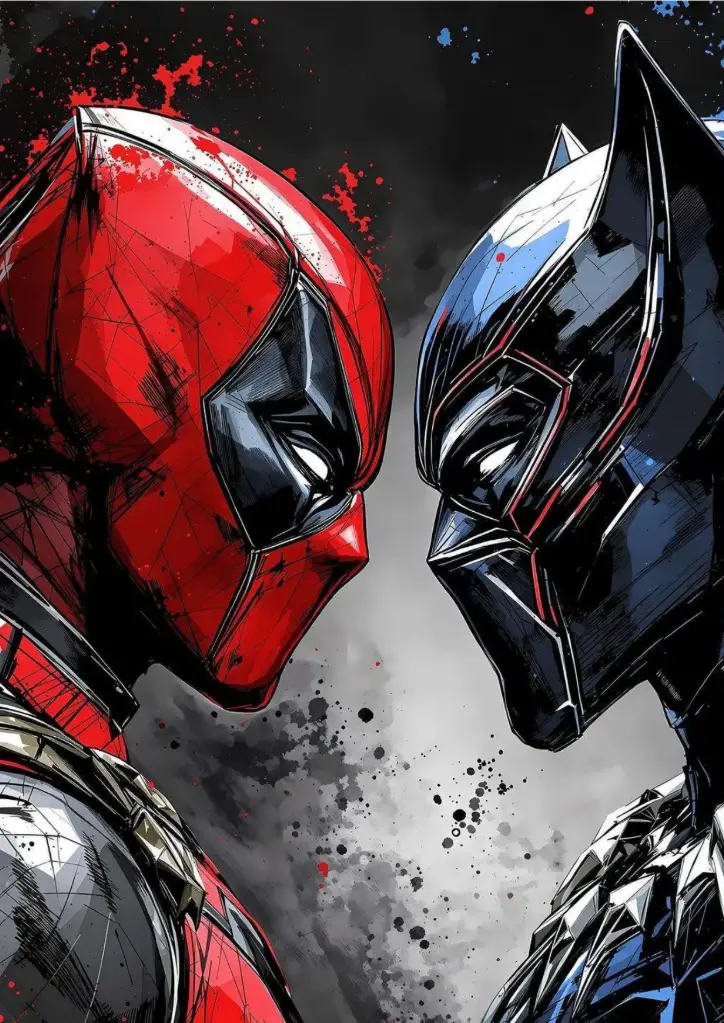 Deadpool vs Black Panther – A4 Size Metal Poster