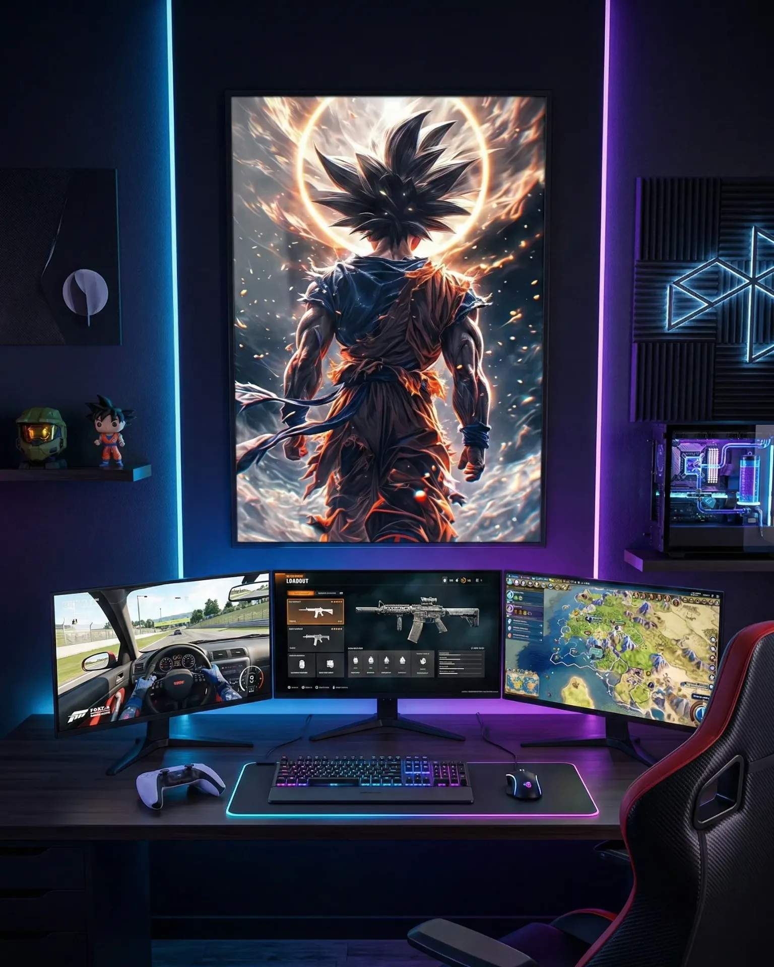 Spirit Bomb Ready Goku Art Print