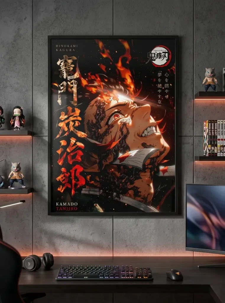 Hinokami Kagura: Set Your Heart Ablaze - Uses the English + Japanese text from the poster (A4 size)