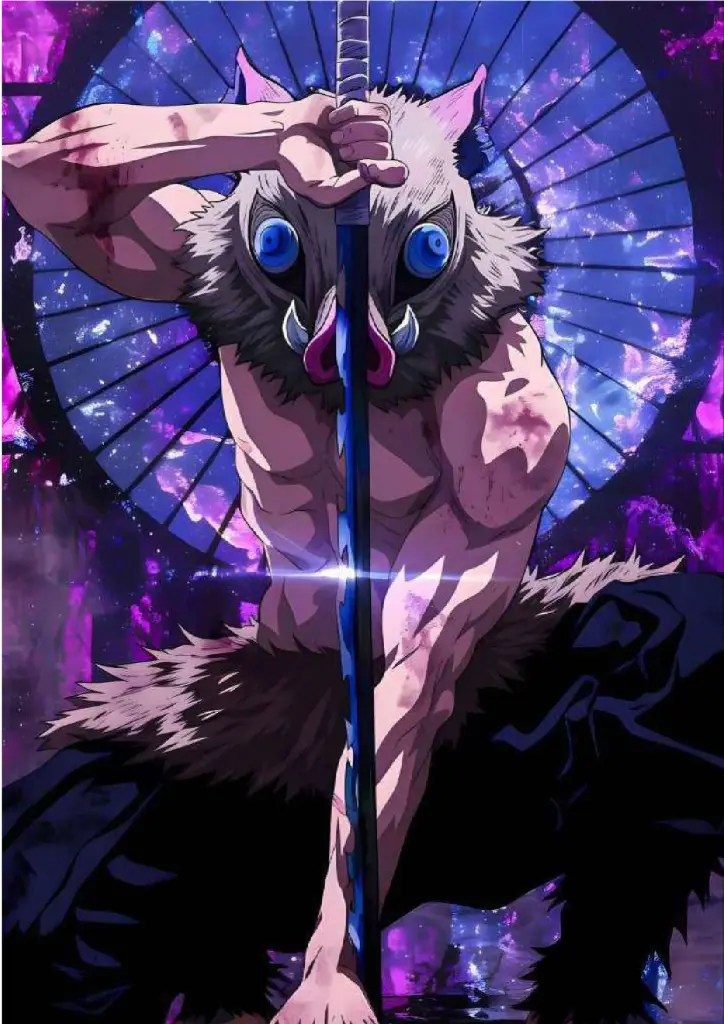 Inosuke Hashibira, Demon Slayer (Beast Breathing Warrior) A4 Size Metal Poster 