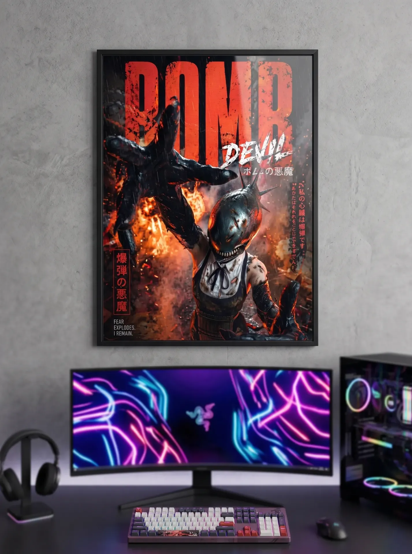 Bomb Devil: Fear Explodes, I Remain - Pulls directly from the poster text (A4 size)