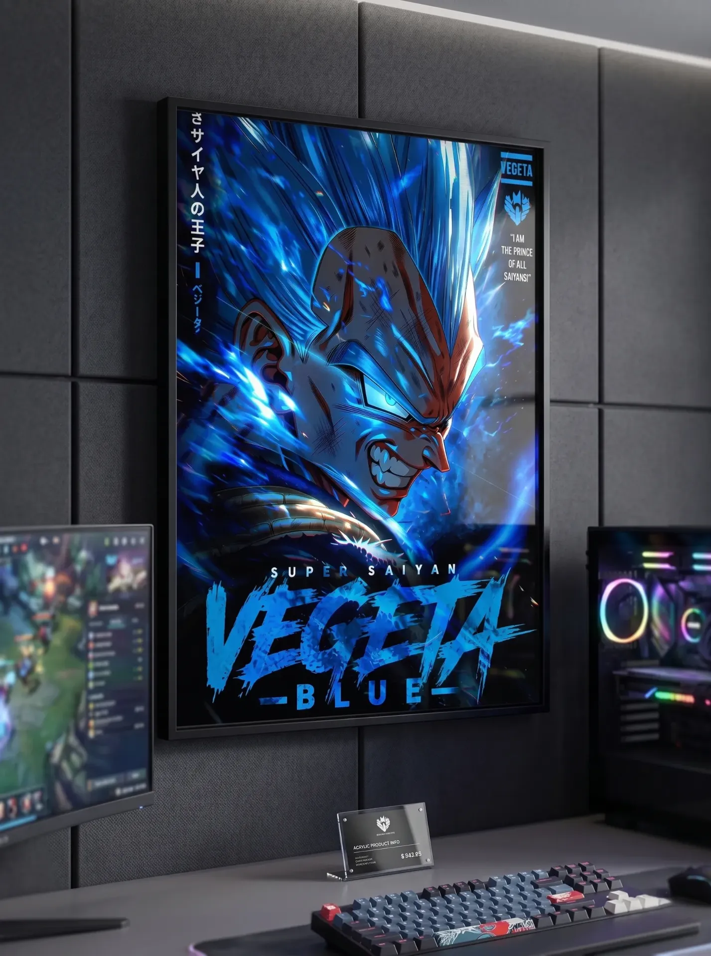 Super Saiyan Vegeta: Blue - Uses the main text exactly (A4 size)