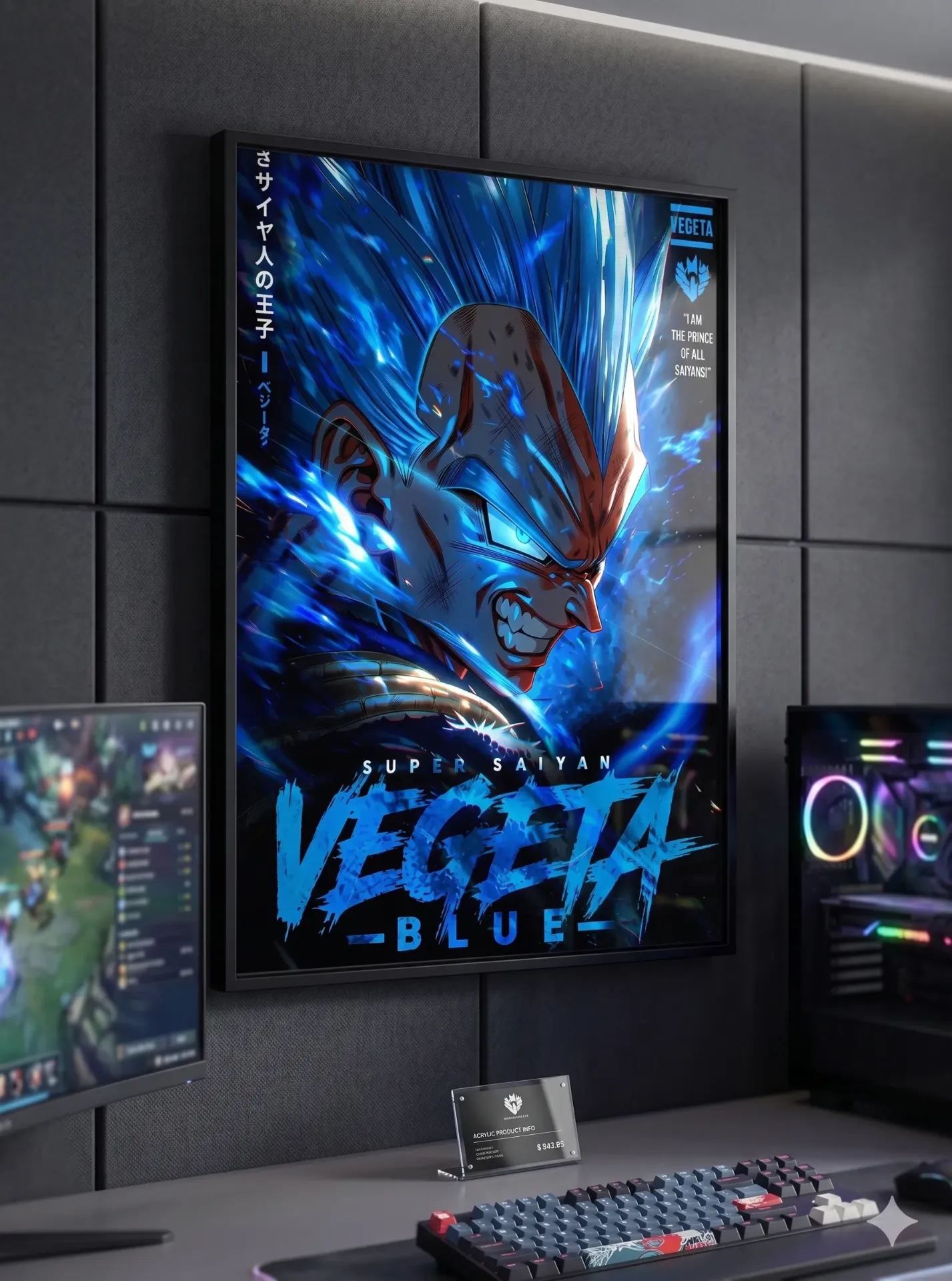 Super Saiyan Vegeta: Blue - Uses the main text exactly