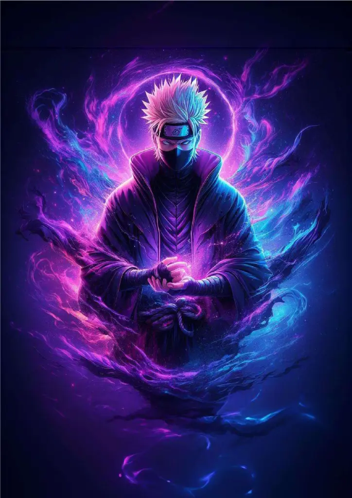 Gojo Satoru, Jujutsu Kaisen (Cosmic Aura Mode) A4 Size Metal Poster 